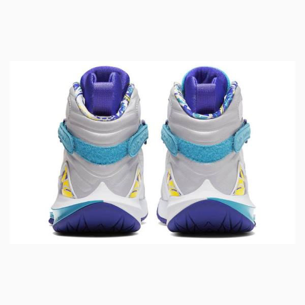 White / Blue / Yellow Women's Nike X Court Air Zoom Zero Basketball Shoes Air Jordan 8 | JD-528RV