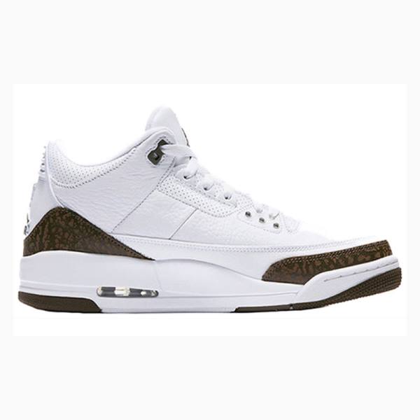 White / Brown Men's Nike Retro Mocha Basketball Shoes Air Jordan 3 | JD-258YC