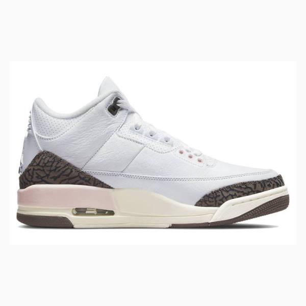 White / Brown Women's Nike Retro Neapolitan Dark Mocha Basketball Shoes Air Jordan 3 | JD-281DK