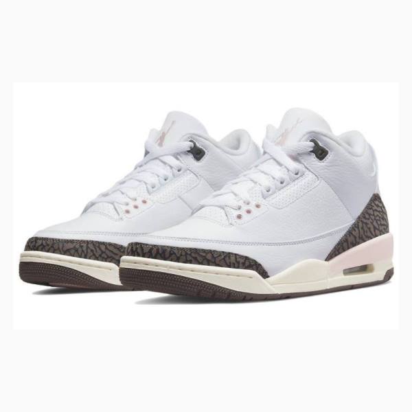 White / Brown Women's Nike Retro Neapolitan Dark Mocha Basketball Shoes Air Jordan 3 | JD-281DK