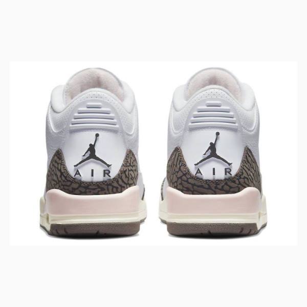 White / Brown Women's Nike Retro Neapolitan Dark Mocha Basketball Shoes Air Jordan 3 | JD-281DK