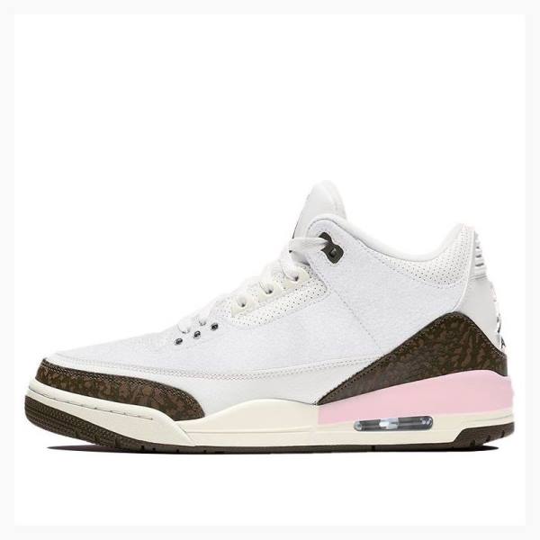 White / Brown Women\'s Nike Retro Neapolitan Dark Mocha Basketball Shoes Air Jordan 3 | JD-281DK