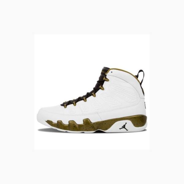 White / Gold Men\'s Nike Retro The Spirit Basketball Shoes Air Jordan 9 | JD-450BU