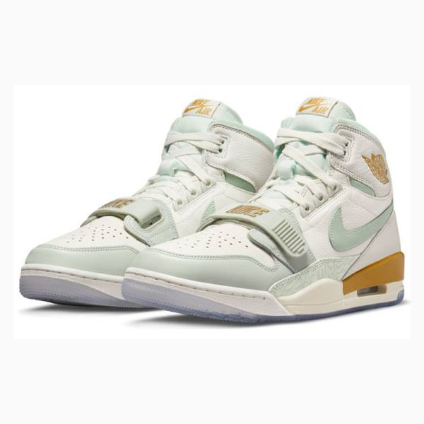 White / Green / Gold Men's Nike Legacy 312 CNY Basketball Shoes Air Jordan | JD-305SV