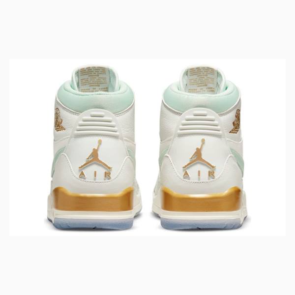 White / Green / Gold Men's Nike Legacy 312 CNY Basketball Shoes Air Jordan | JD-305SV