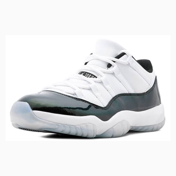 White / Green Men's Nike Retro Low Iridescent Sneakers Air Jordan 11 | JD-289UA