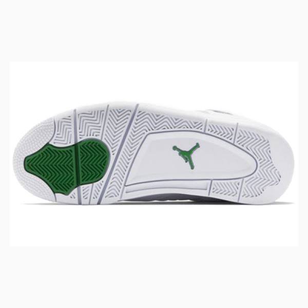 White / Green Men's Nike Retro Metallic Pack Basketball Shoes Air Jordan 4 | JD-691EA