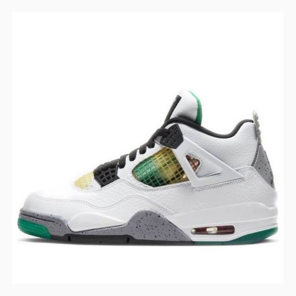 White / Green Women\'s Nike Retro Do The Right Thing Basketball Shoes Air Jordan 4 | JD-645IQ