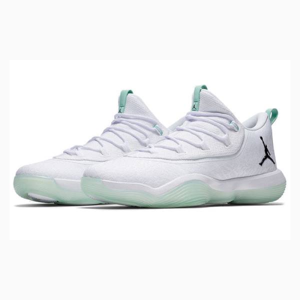 White / Green Women's Nike SuperFly Low PF Sneakers Air Jordan | JD-201IU