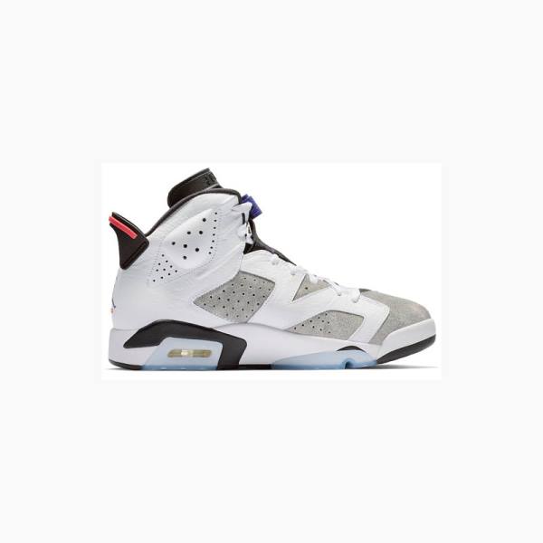 White / Grey / Black Men's Nike Retro LTR Flint Basketball Shoes Air Jordan 6 | JD-809DV