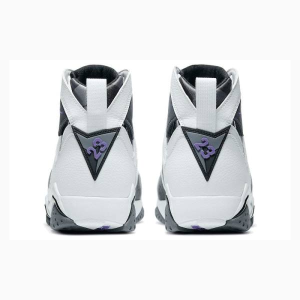 White / Grey Men's Nike Retro Flint Basketball Shoes Air Jordan 7 | JD-497ME