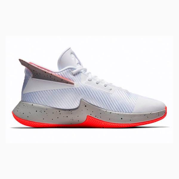 White / Grey / Red Men's Nike Fly Lockdown Basketball Shoes Air Jordan | JD-310GS