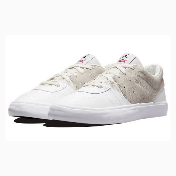 White / Khaki Men's Nike Series ES White Sail Sneakers Air Jordan | JD-356JH