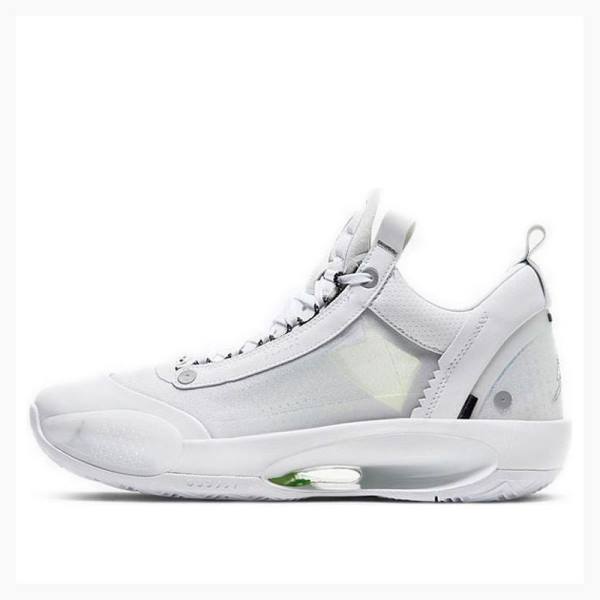 White Men\'s Nike Low PF Crispy Sneakers Air Jordan 34 | JD-254JR