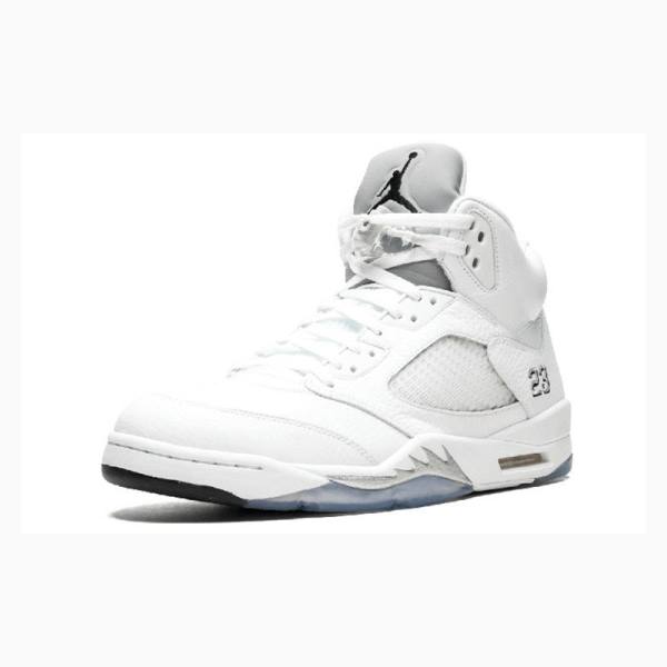 White Men's Nike Retro Basketball Shoes Air Jordan 5 | JD-634TK