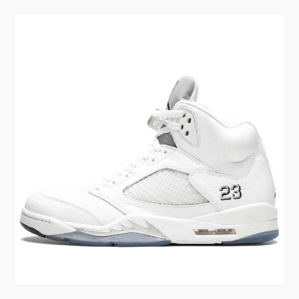 White Men\'s Nike Retro Basketball Shoes Air Jordan 5 | JD-634TK