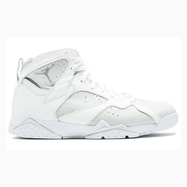 White Men's Nike Retro Pure Money Basketball Shoes Air Jordan 7 | JD-526CL