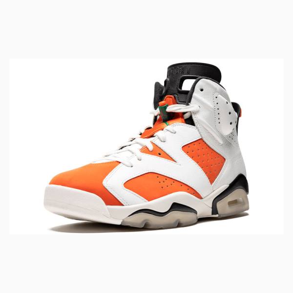 White / Orange Men's Nike Retro Like Mike - Gatorade Basketball Shoes Air Jordan 6 | JD-315MP