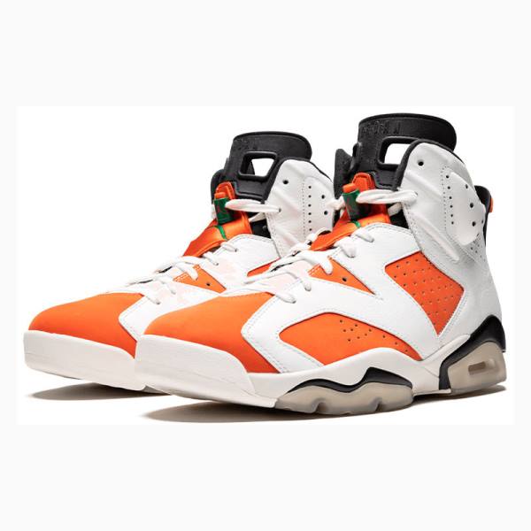 White / Orange Men's Nike Retro Like Mike - Gatorade Basketball Shoes Air Jordan 6 | JD-315MP