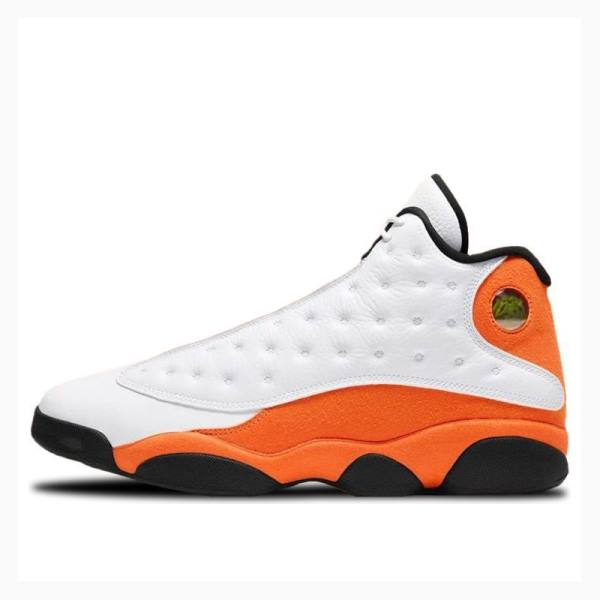 White / Orange Men\'s Nike Retro Starfish Basketball Shoes Air Jordan 13 | JD-234FZ