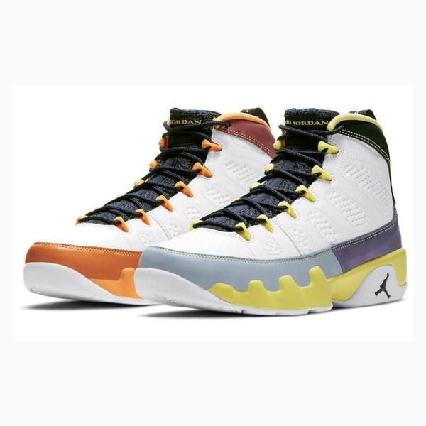 White / Orange / Purple Women's Nike Retro Change The World Basketball Shoes Air Jordan 9 | JD-529TW