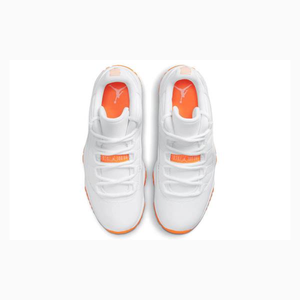 White / Orange Women's Nike Retro Low Bright Citrus Sneakers Air Jordan 11 | JD-103VD