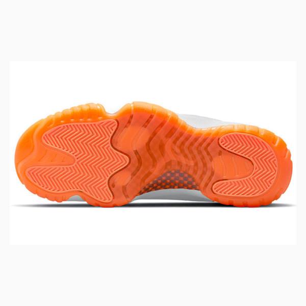 White / Orange Women's Nike Retro Low Bright Citrus Sneakers Air Jordan 11 | JD-103VD