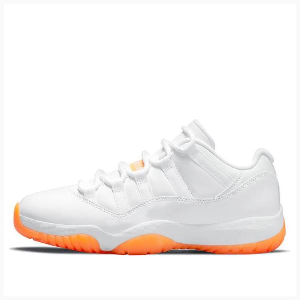 White / Orange Women\'s Nike Retro Low Bright Citrus Sneakers Air Jordan 11 | JD-103VD