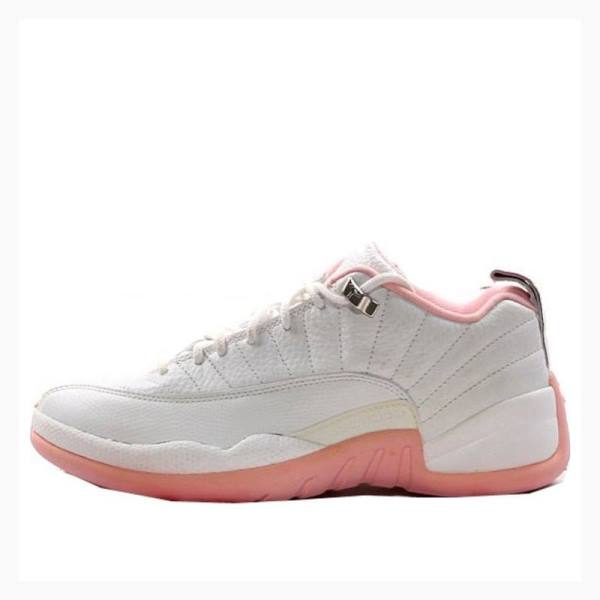 White / Pink Women\'s Nike Retro Low Sneakers Air Jordan 12 | JD-791ZF