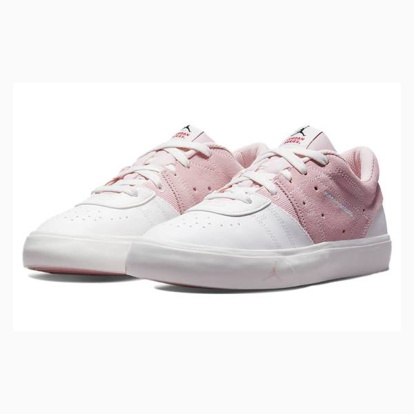 White / Pink Women's Nike Series ES Atmosphere Sneakers Air Jordan | JD-186RM