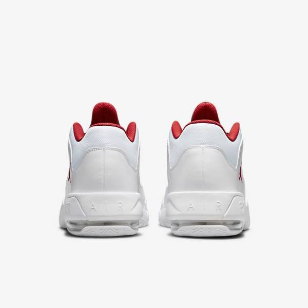 White / Platinum / Black / Red Men's Nike Max Aura 3 Basketball Shoes Air Jordan | NK109HRE