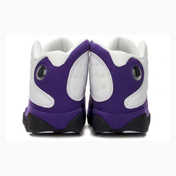 White / Purple / Black Men's Nike Retro Lakers Basketball Shoes Air Jordan 13 | JD-910IJ