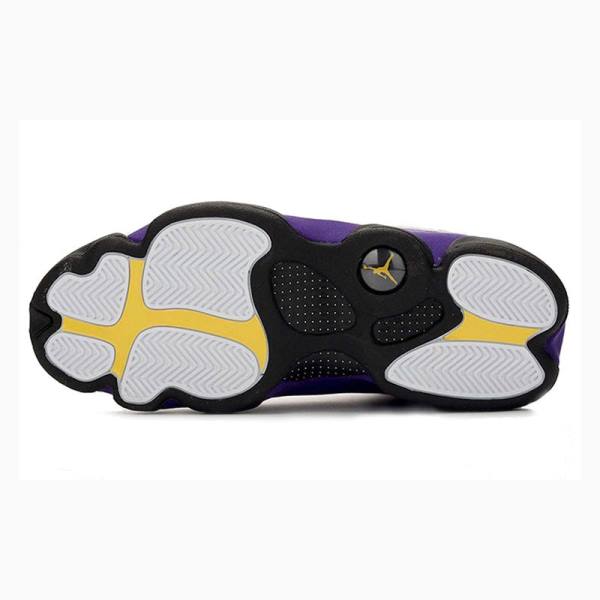 White / Purple / Black Men's Nike Retro Lakers Basketball Shoes Air Jordan 13 | JD-910IJ