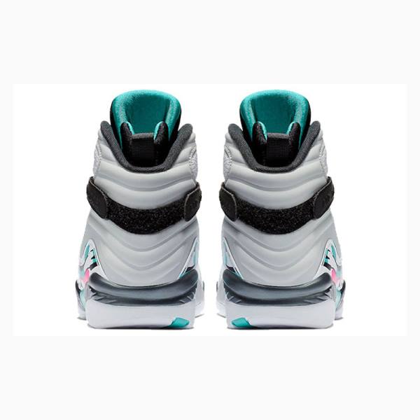 White / Purple / Blue Men's Nike Retro South Beach Basketball Shoes Air Jordan 8 | JD-047MK