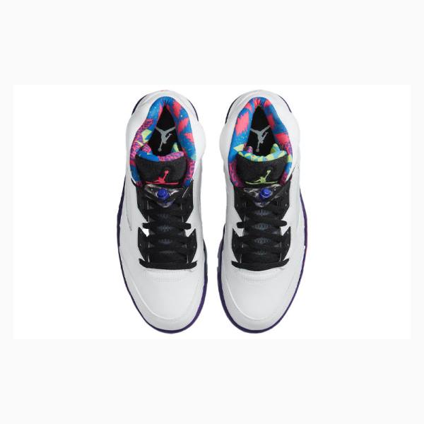 White / Purple Men's Nike Retro Alternate Bel-Air Basketball Shoes Air Jordan 5 | JD-679LF