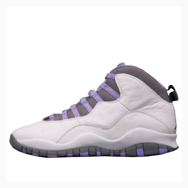 White / Purple Women\'s Nike Retro Basketball Shoes Air Jordan 10 | JD-620GM