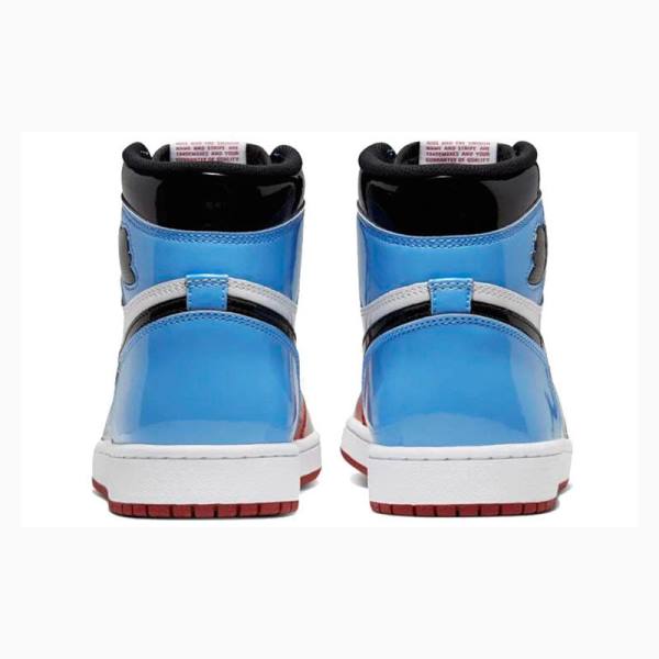 White / Red / Blue Men's Nike Retro High OG Fearless UNC Chicago Basketball Shoes Air Jordan 1 | JD-098IR