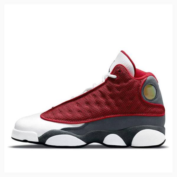 White / Red / Grey Men\'s Nike Retro Gym Basketball Shoes Air Jordan 13 | JD-394KV