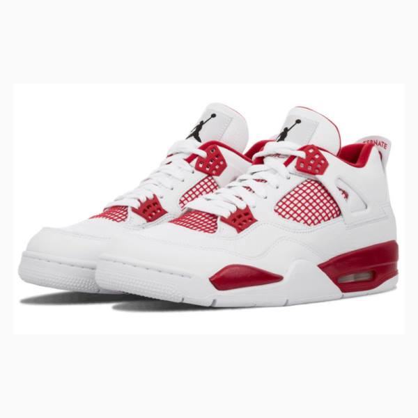 White / Red Men's Nike Retro Alternate 89 Basketball Shoes Air Jordan 4 | JD-460MD