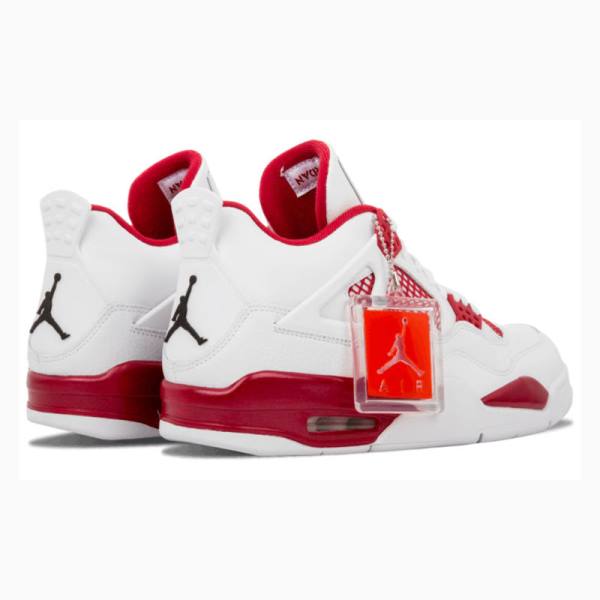 White / Red Men's Nike Retro Alternate 89 Basketball Shoes Air Jordan 4 | JD-460MD