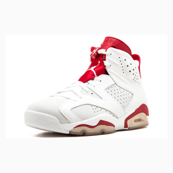 White / Red Men's Nike Retro Alternate Basketball Shoes Air Jordan 6 | JD-032XM