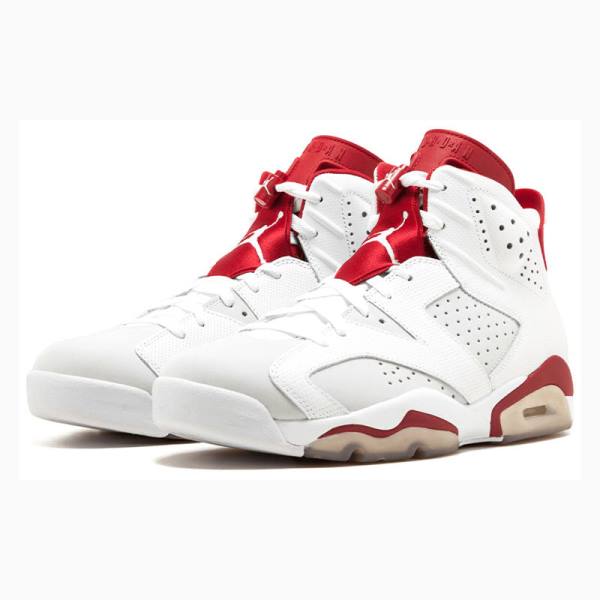 White / Red Men's Nike Retro Alternate Basketball Shoes Air Jordan 6 | JD-032XM