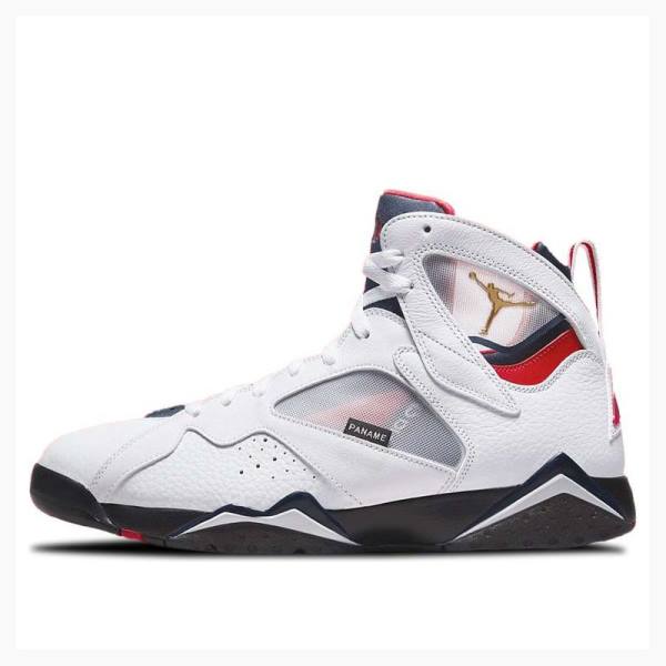 White / Red Men\'s Nike Retro BCFC Paris Saint-Germain Basketball Shoes Air Jordan 7 | JD-548SQ