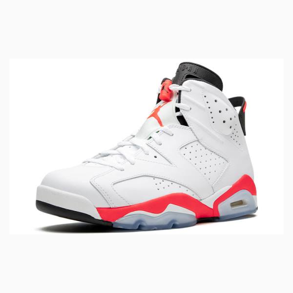 White / Red Men's Nike Retro Basketball Shoes Air Jordan 6 | JD-425QM