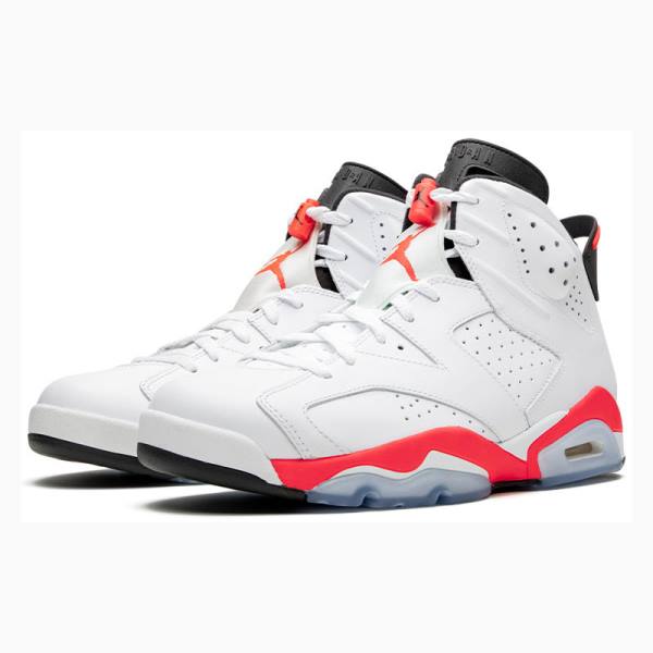 White / Red Men's Nike Retro Basketball Shoes Air Jordan 6 | JD-425QM