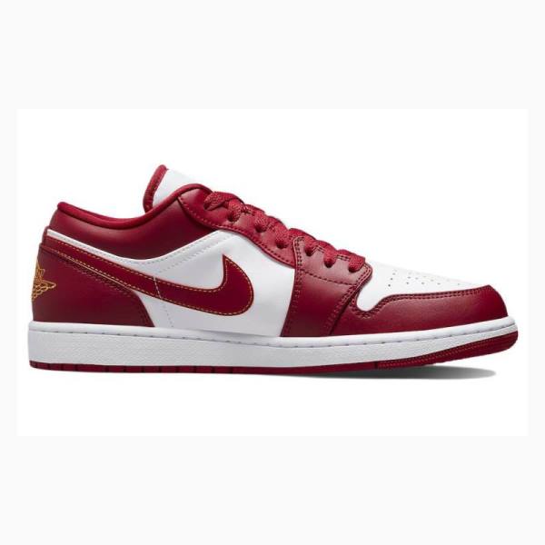 White / Red Men's Nike Retro Low Sneakers Air Jordan 1 | JD-459UD