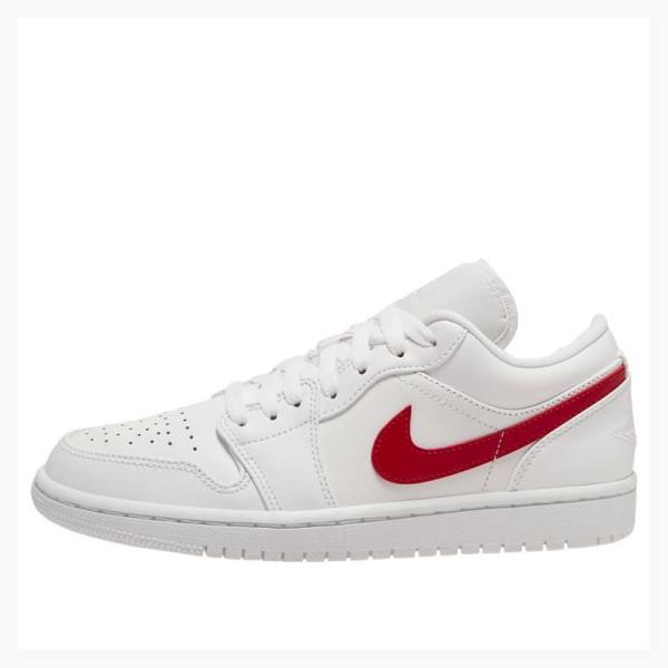 White / Red Women\'s Nike Low Sneakers Air Jordan 1 | JD-382WP