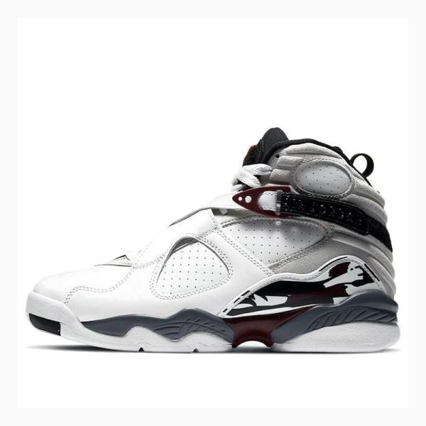 White / Red Women\'s Nike Retro \'Burgundy\' Basketball Shoes Air Jordan 8 | JD-057OM