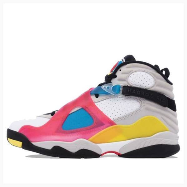 White / Red / Yellow Men\'s Nike Retro SE Basketball Shoes Air Jordan 8 | JD-762EB