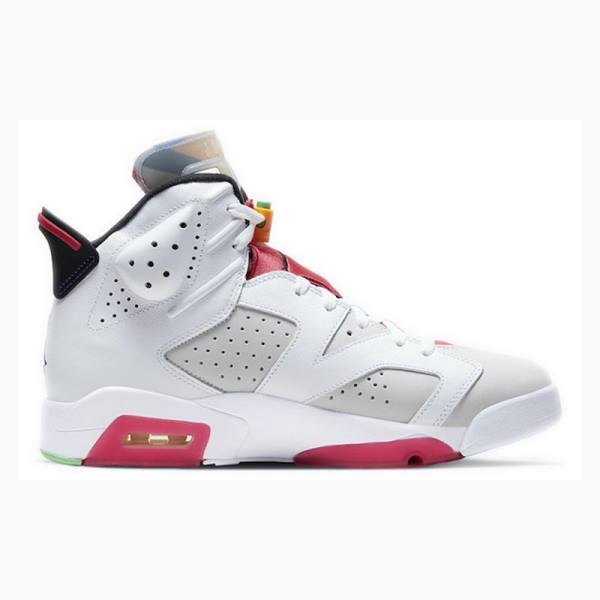 White / Rose Men's Nike Retro Hare Basketball Shoes Air Jordan 6 | JD-813QP